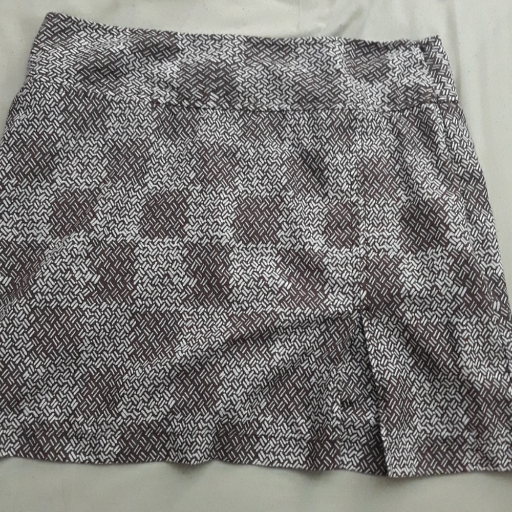 Brown Skirt with white designs
